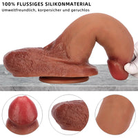 9.25in 10.23in Premium Soft Liquid Silicone Big Real Dildo For Women
