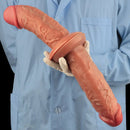 9.25in 10.28in Eggless Elbow Large Penis Liquid Silicone Dual Hardness Dildo