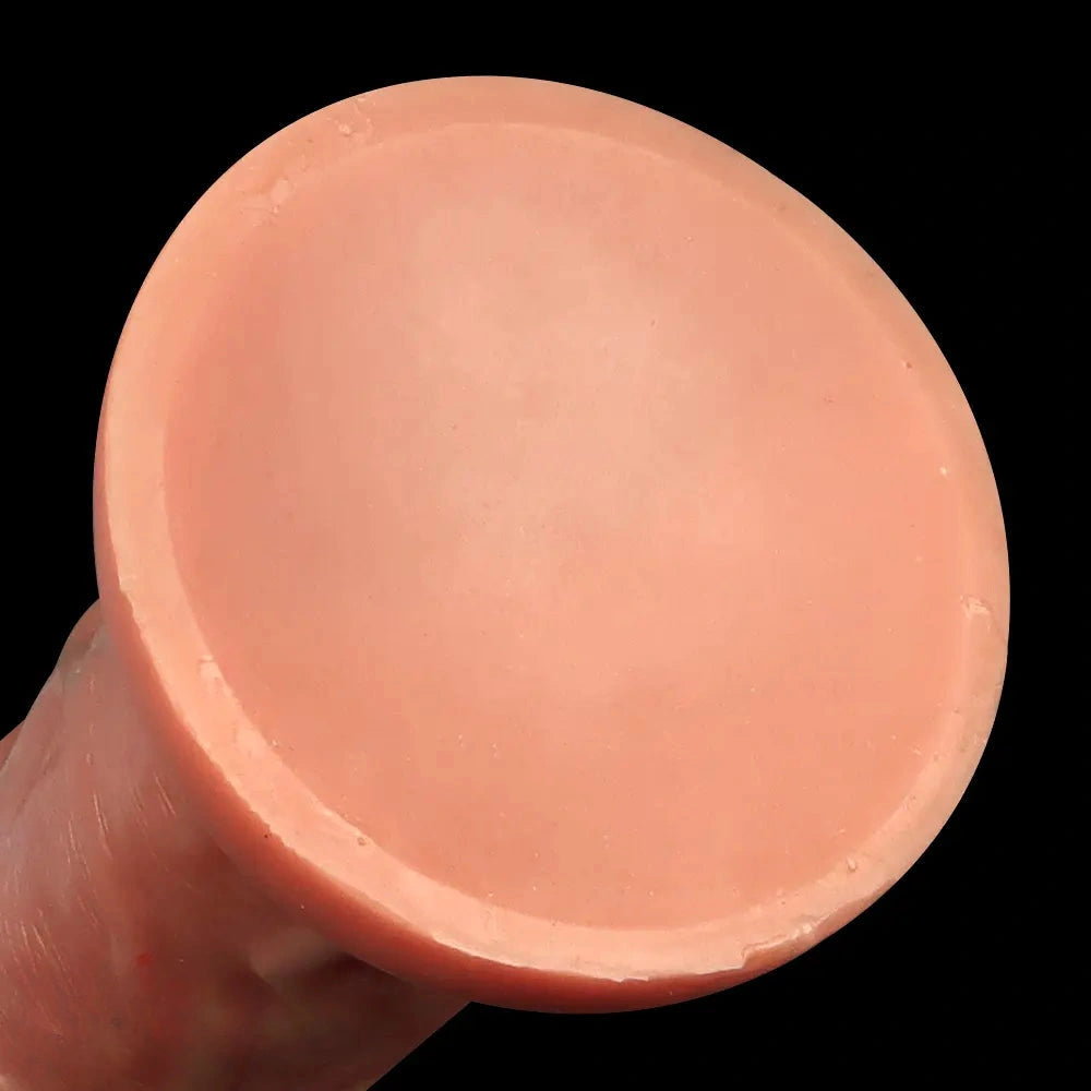 9.25in 10.28in Eggless Elbow Large Penis Liquid Silicone Dual Hardness Dildo