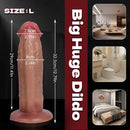 9.25in 10.82in 12.79in Big Head Egg Free Silicone Real Dildo For Female