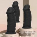 9.25in 11.02in 12.2in Super Big Silicone Soft Black Mushroom Head Dildo
