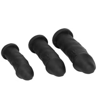 9.25in 11.02in 12.2in Super Big Silicone Soft Black Mushroom Head Dildo