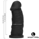 9.25in 11.02in 12.2in Super Big Silicone Soft Black Mushroom Head Dildo
