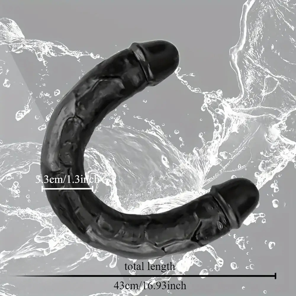 9.25in 12.6in 16.93in Long Double Head Dildo Flexible Realistic Dildo