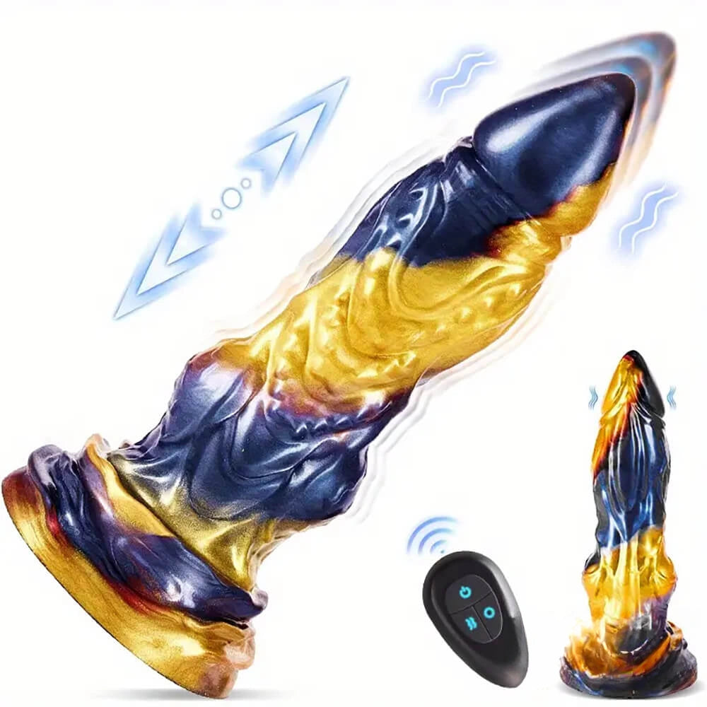 9.25in 3in1 Fantasy Monster Thrusting Dildo Vibrator For Anal G-spot