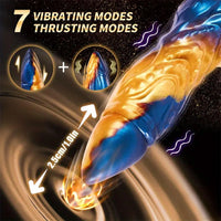 9.25in 3in1 Fantasy Monster Thrusting Dildo Vibrator For Anal G-spot
