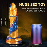 9.25in 3in1 Fantasy Monster Thrusting Dildo Vibrator For Anal G-spot