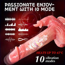 9.25in 5in1 Auto Heating Thrusting Rocking Vibrating Remote Control Dildo