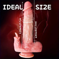 9.25in 5in1 Auto Heating Thrusting Rocking Vibrating Remote Control Dildo