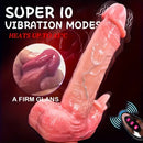9.25in 5in1 Auto Heating Thrusting Rocking Vibrating Remote Control Dildo