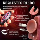 9.25in 5in1 Auto Heating Thrusting Rocking Vibrating Remote Control Dildo