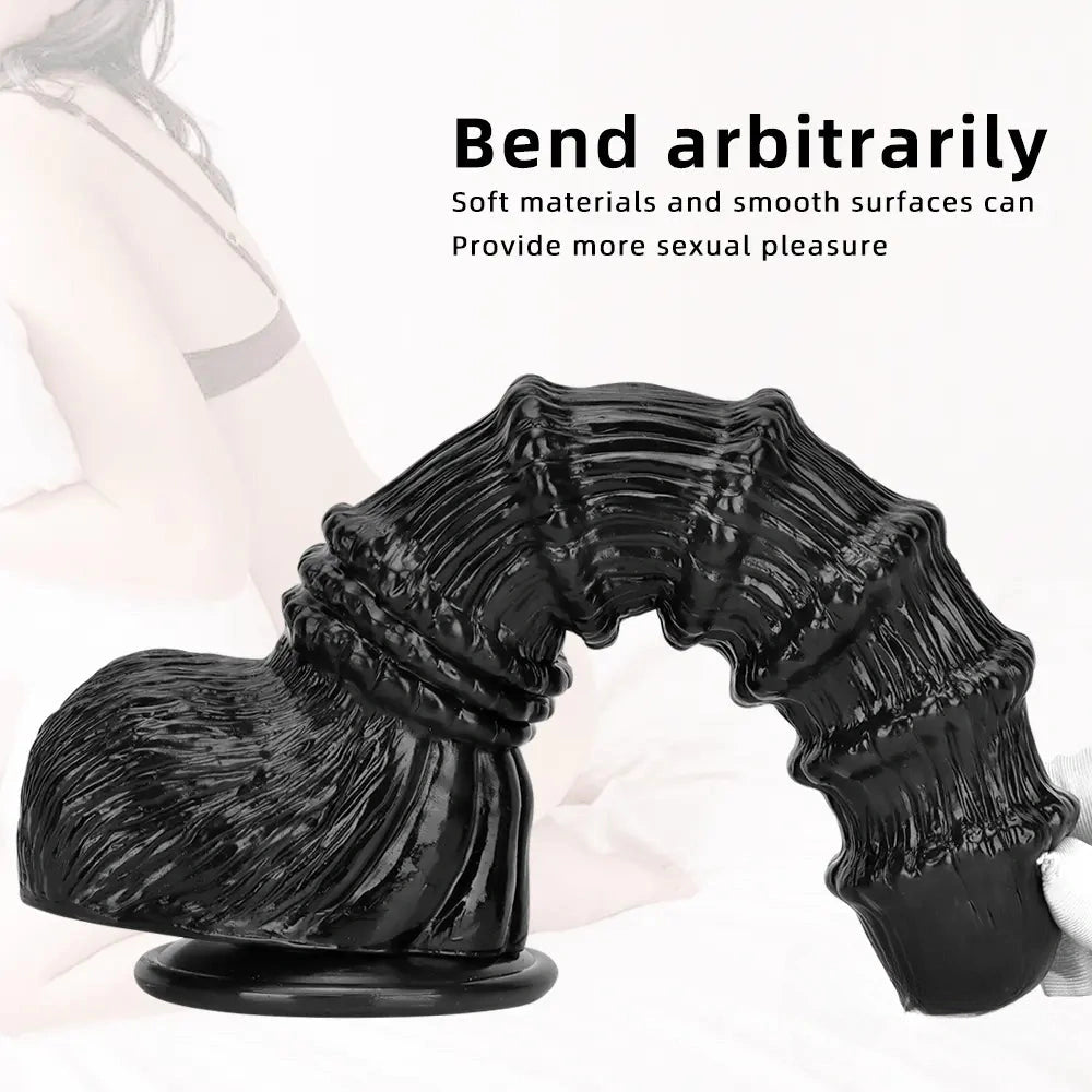 9.25in 9.64in 11.02in Big Thick Black Dildo BDSM Horse Penis Sex Toy