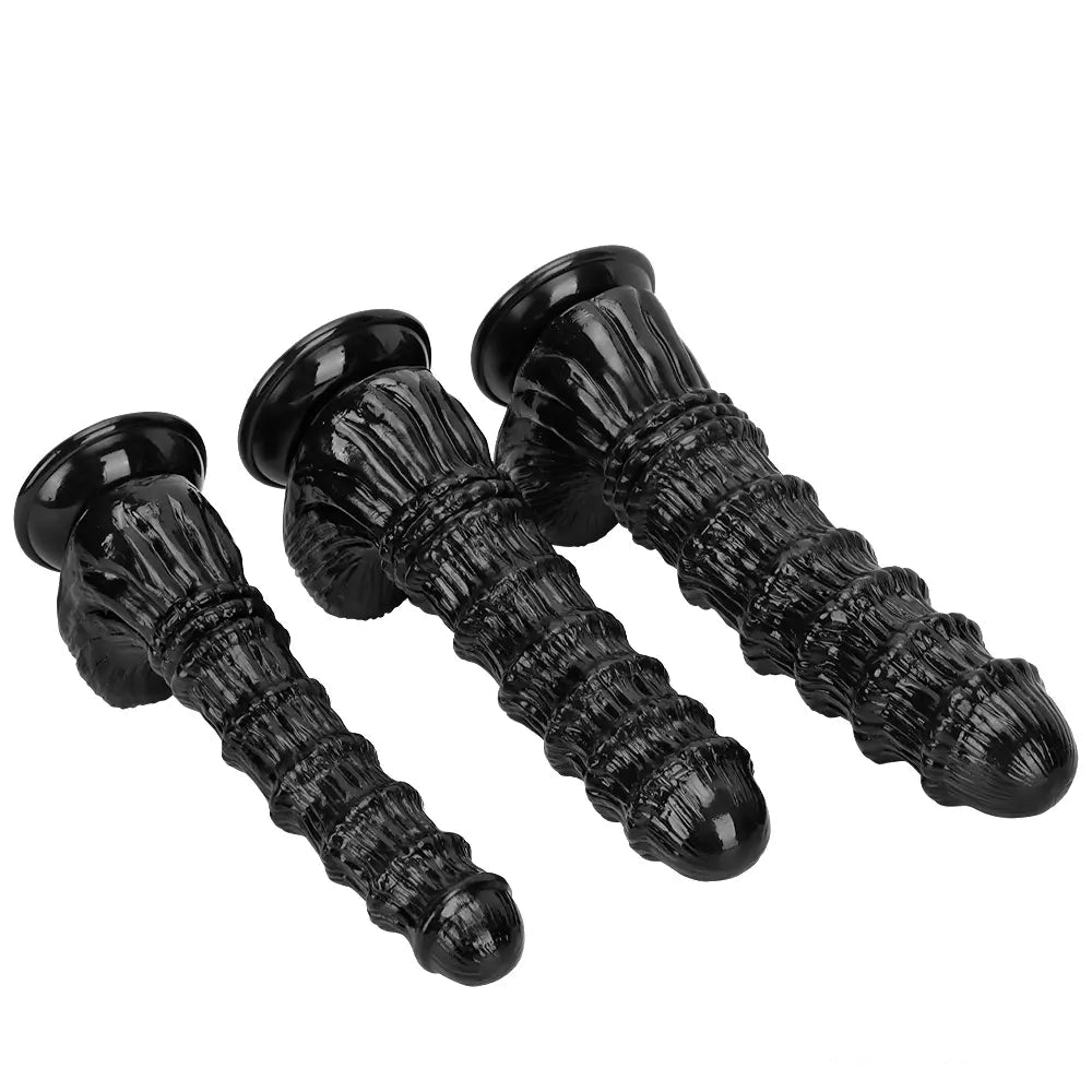 9.25in 9.64in 11.02in Big Thick Black Dildo BDSM Horse Penis Sex Toy