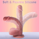 9.25in Big Dual Density Dildo Soft Blue Veins Lifelike Real Feeling Dildo