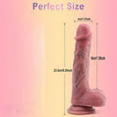 9.25in Big Dual Density Dildo Soft Blue Veins Lifelike Real Feeling Dildo