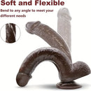 9.25in Big PVC Ebony Real Dildo For Women G Spot Stimulator Toy