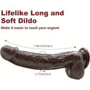 9.25in Big PVC Ebony Real Dildo For Women G Spot Stimulator Toy