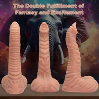 9.25in Big Silicone Soft Animal Elephant Trunk Dildo For Sex Play