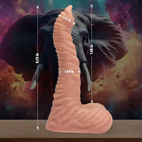 9.25in Big Silicone Soft Animal Elephant Trunk Dildo For Sex Play
