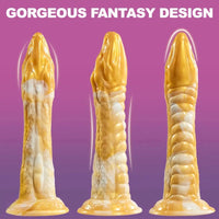 9.25in Big Thrusting Vibrating Fantasy Snake Realistic Thick Anal Dildo