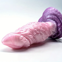 9.25in Dragon Silicone Soft Big Monster Spiked Dildo Animal Penis Toy