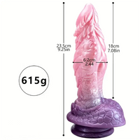 9.25in Dragon Silicone Soft Big Monster Spiked Dildo Animal Penis Toy