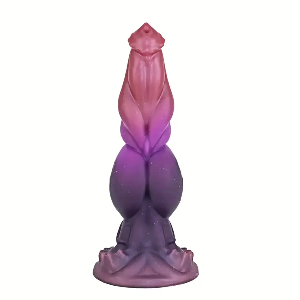 9.25in Fantasy Animal Shaped Knot Monster Silicone Soft Dog Dildo