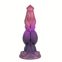 9.25in Fantasy Animal Shaped Knot Monster Silicone Soft Dog Dildo