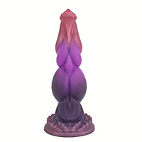 9.25in Fantasy Animal Shaped Knot Monster Silicone Soft Dog Dildo