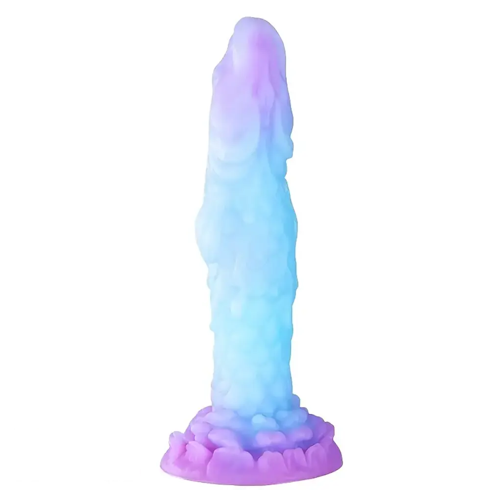 9.25in Fish Women Glowing Big Silicone Dildo With Suction Cup