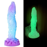 9.25in Fish Women Glowing Big Silicone Dildo With Suction Cup