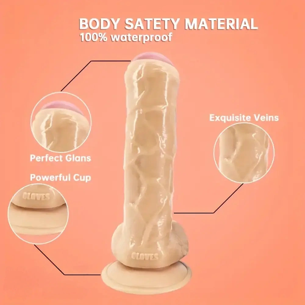 9.25in Foreskin Uncut Realistic Dildo For Vaginal Massage G-Spot