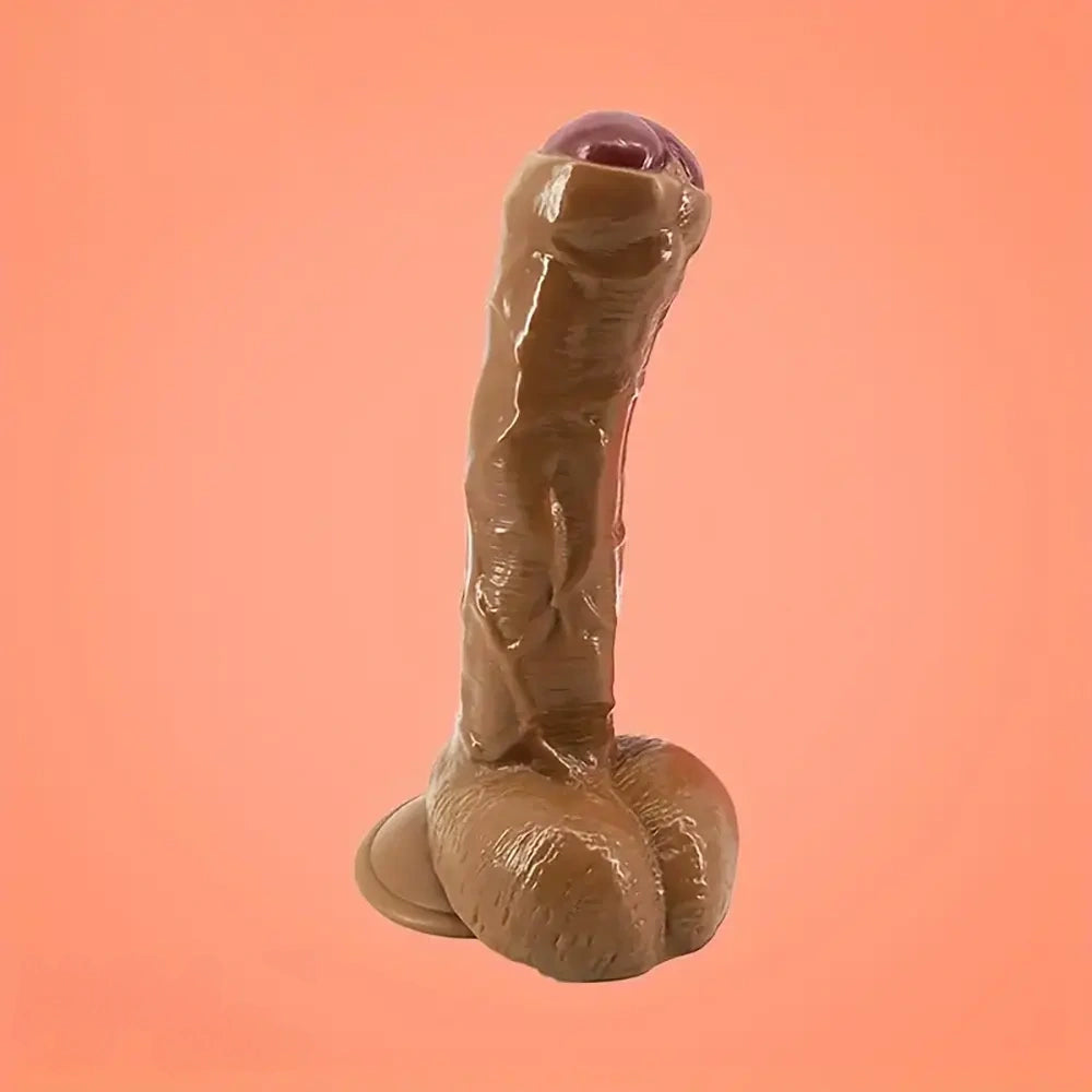 9.25in Foreskin Uncut Realistic Dildo For Vaginal Massage G-Spot