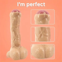 9.25in Foreskin Uncut Realistic Dildo For Vaginal Massage G-Spot