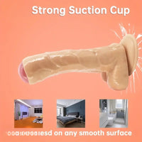9.25in Foreskin Uncut Realistic Dildo For Vaginal Massage G-Spot