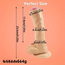 9.25in Foreskin Uncut Realistic Dildo For Vaginal Massage G-Spot
