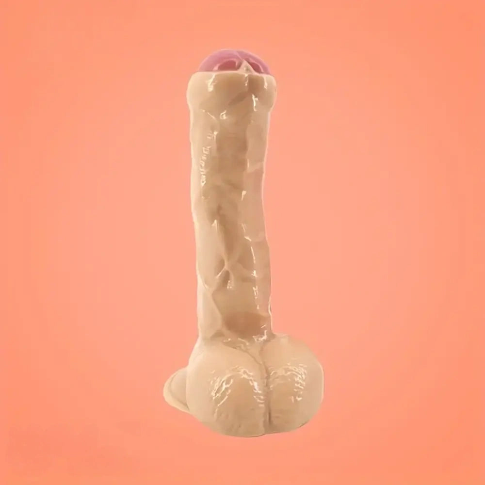 9.25in Foreskin Uncut Realistic Dildo For Vaginal Massage G-Spot