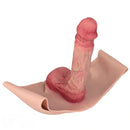 9.25in Hollow Penis Dildo Sleeve Silicone Soft Pants For Hands-Free Play