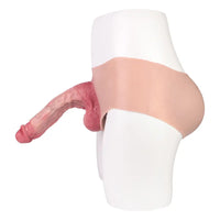 9.25in Hollow Penis Dildo Sleeve Silicone Soft Pants For Hands-Free Play