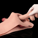 9.25in Hollow Penis Dildo Sleeve Silicone Soft Pants For Hands-Free Play