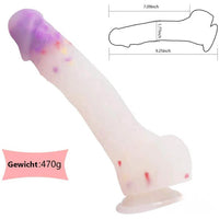 9.25in Jelly Dildo With Color Particles For Vaginal Masturbation
