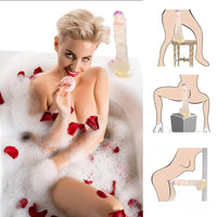9.25in Jelly Dildo With Color Particles For Vaginal Masturbation