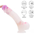 9.25in Jelly Dildo With Color Particles For Vaginal Masturbation