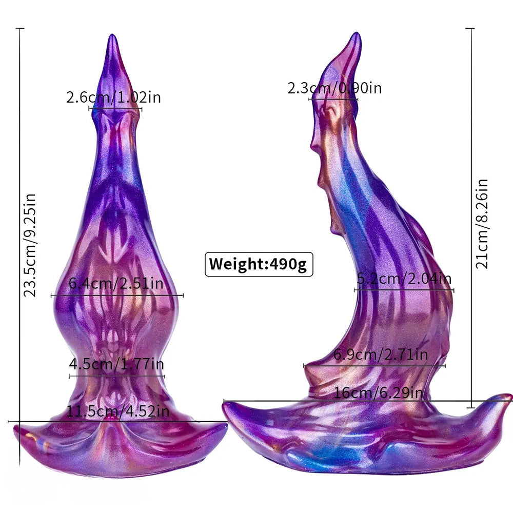 9.25in Knot Monster Silicone Dildo For G-Spot & Anal Stimulation Sex