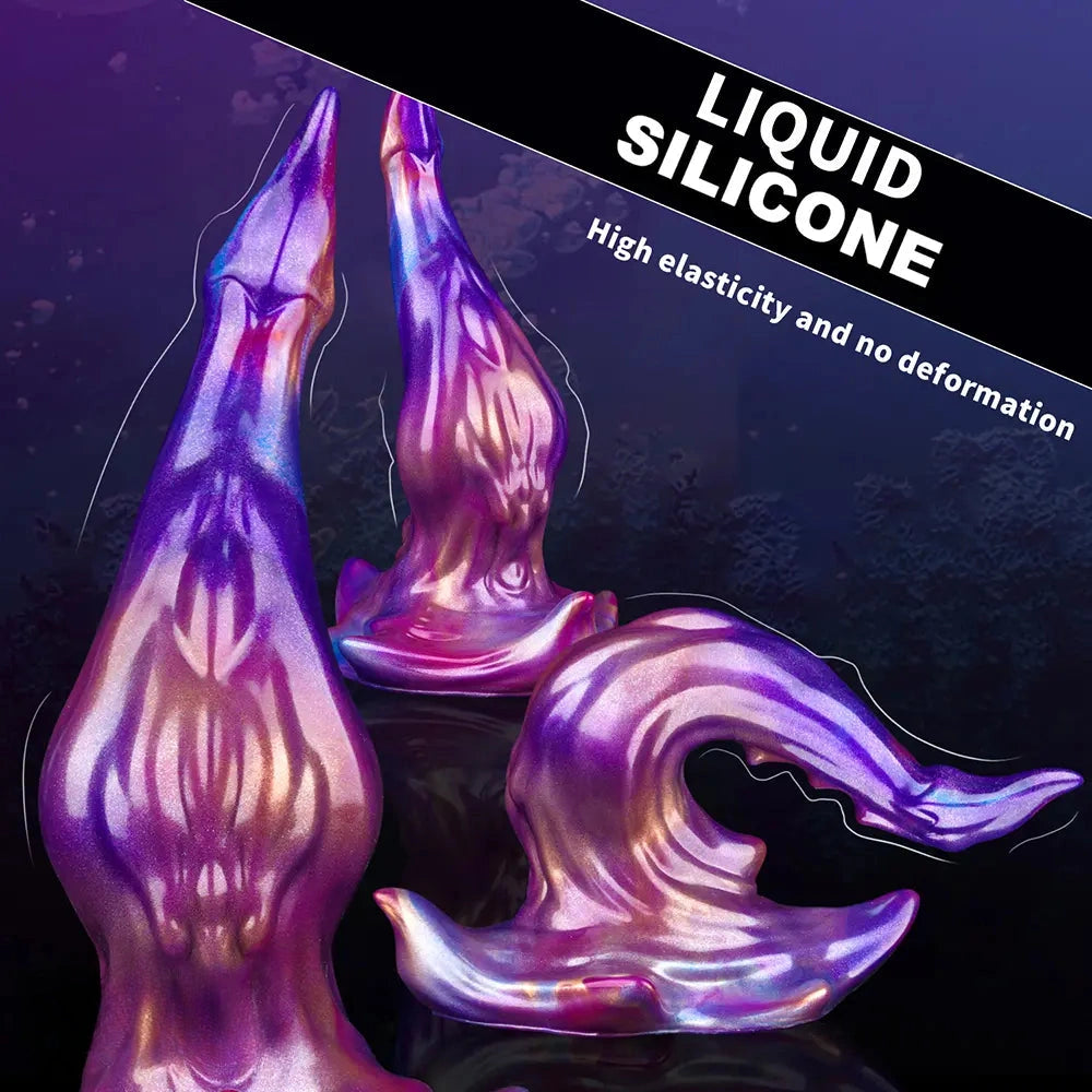 9.25in Knot Monster Silicone Dildo For G-Spot & Anal Stimulation Sex