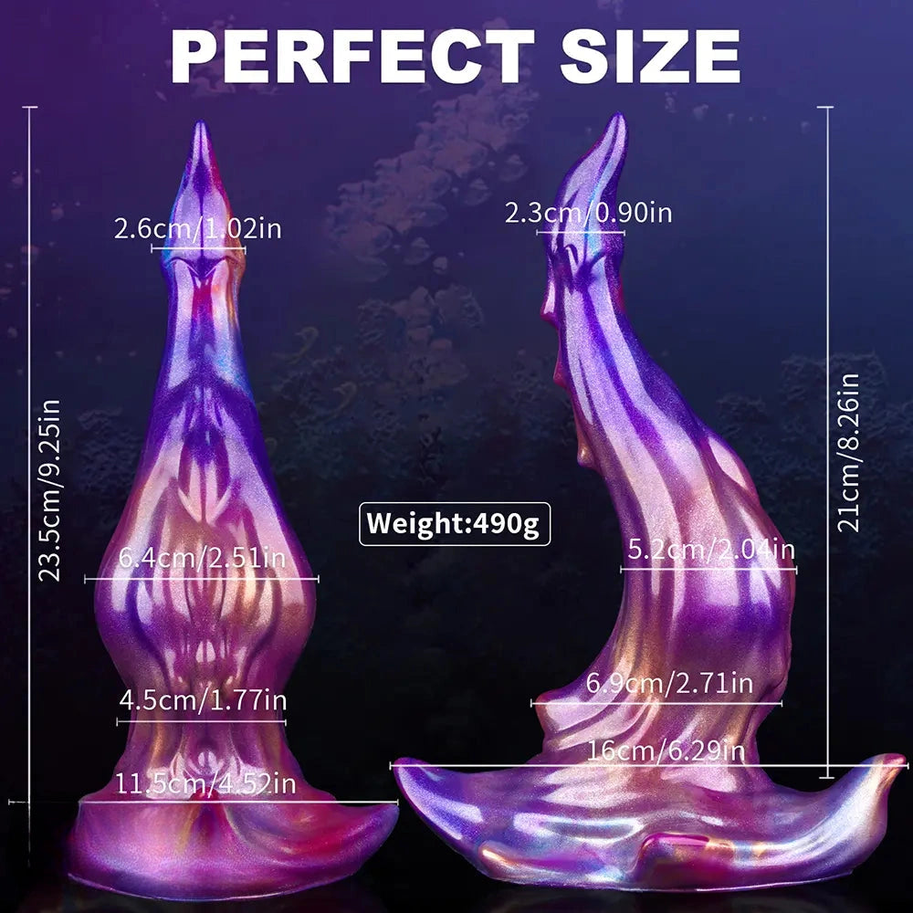 9.25in Knot Monster Silicone Dildo For G-Spot & Anal Stimulation Sex