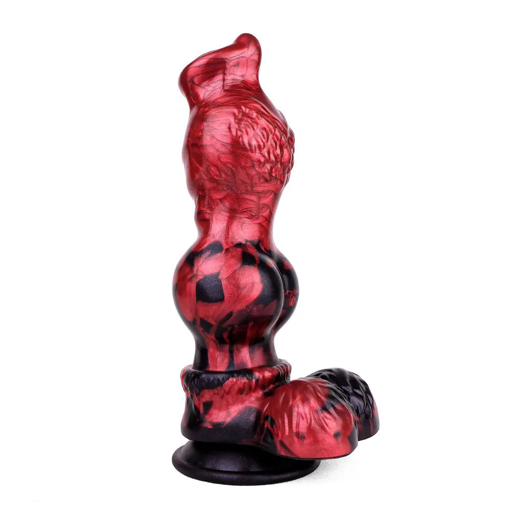 9.25in Knotted Dog Silicone Monster Creature Dildo Couple Foreplay Item