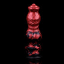 9.25in Knotted Dog Silicone Monster Creature Dildo Couple Foreplay Item