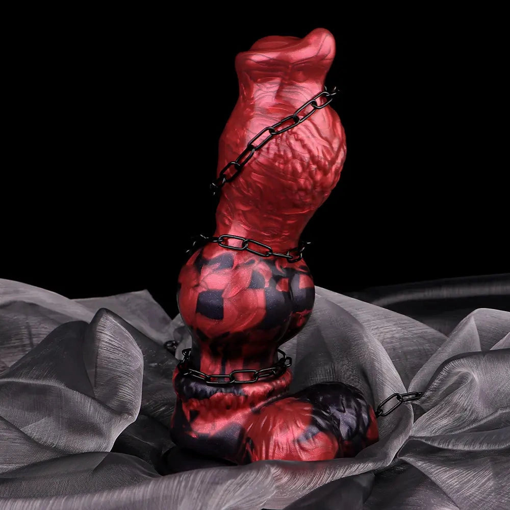9.25in Knotted Dog Silicone Monster Creature Dildo Couple Foreplay Item