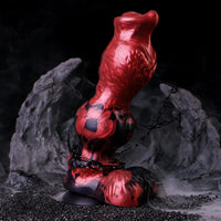 9.25in Knotted Dog Silicone Monster Creature Dildo Couple Foreplay Item